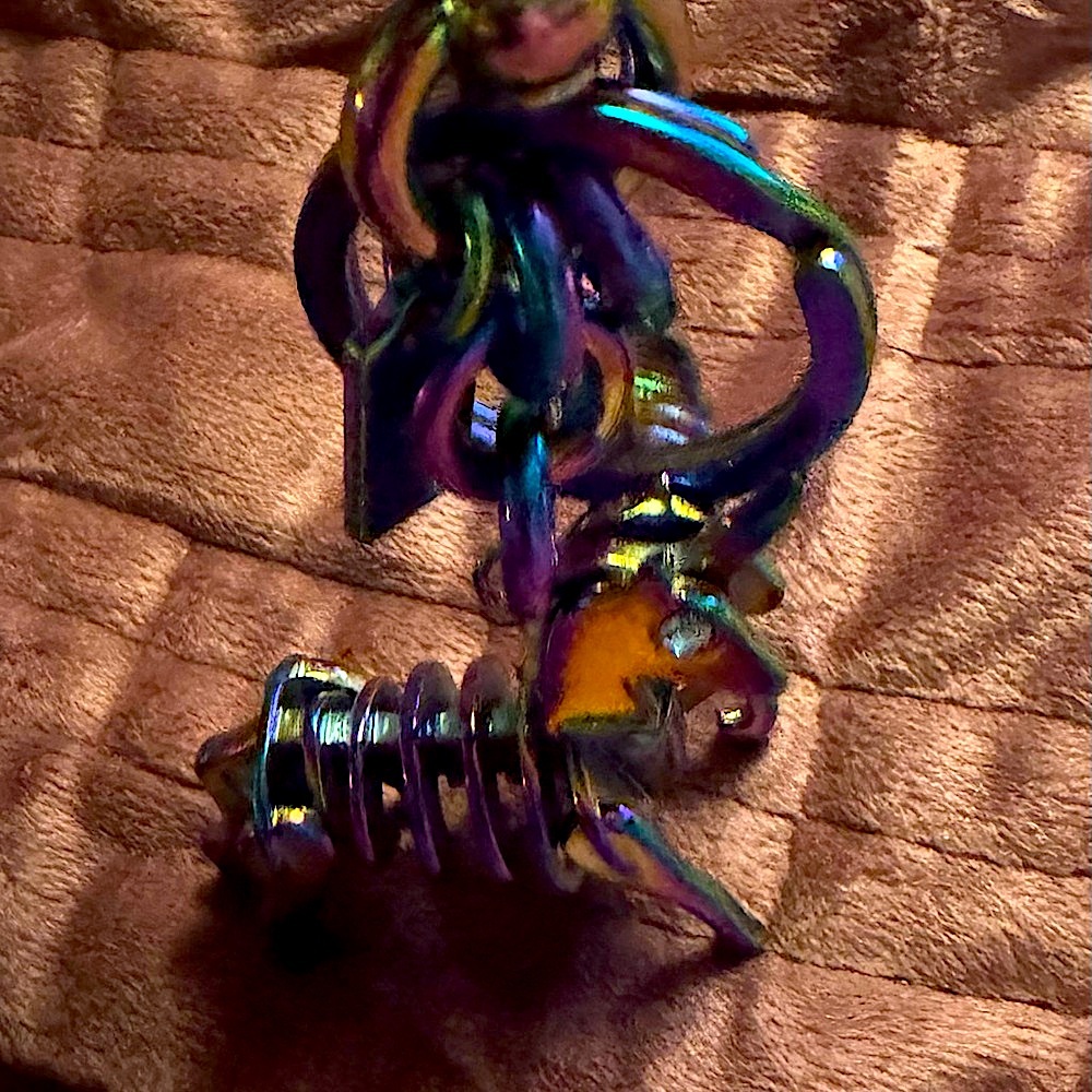 Coach, 3D, oil slick, Iridescent Unicorn, Keychain/fob rare 22949, RARE! - Picture 11 of 13